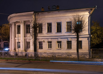 Historical building of former children shelter in Kostroma. Russian