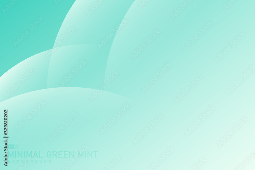 Aufkleber abstract gradient green mint circle pattern design of tech background. illustration vector eps10