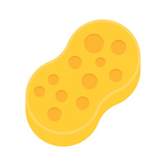 Bath sponge. Kitchenware scouring pads flat icon