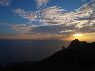 夕暮れの南伊豆の海