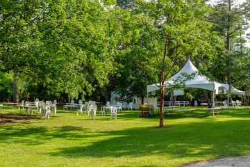 Outside Party Marquee _ Tents, Chairs and tables. © Gilberto Mesquita