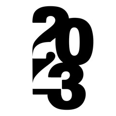 Christmas card 2023 in typographical design. 