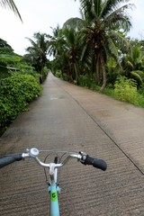 Ballade à vélo à La Digue, Seychelles