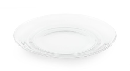 glass plate isolated on white background
