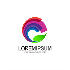 G logo, Logo vector graphic element green possible font / symbol / alphabet / letter g / natural and medical logo vector