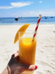 Mango juice on the beach philippines