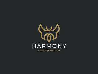 Butterfly logo. Luxury line logotype design. Universal premium butterfly symbol logotype.