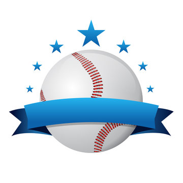 baseball and banner vector art illustration