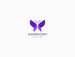 Butterfly logo. Luxury line logotype design. Universal premium butterfly symbol logotype.