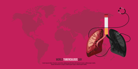 World Tuberculosis Day Poster Or Banner Background.