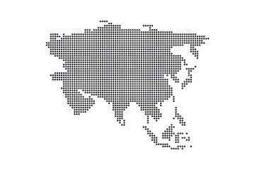 Fototapeta premium Dotted map of Asia. Vector eps 10