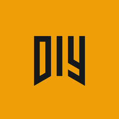 DIY (Do It Yourself) abbreviation logo. Vector illustration.