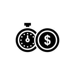 Time Management vector Glyph Icon Style Illustration    