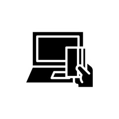 Online Payment vector Glyph Icon Style Illustration    