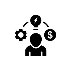 vector Glyph Icon Style Illustration    