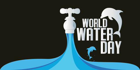 World Water Day Poster Or Banner illustration design Background.