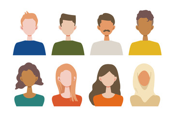 Vector illustration of people from various countries