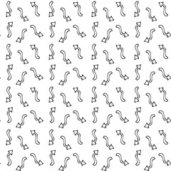 Hiking and Camping Seamless Pattern in Line Style. Outdoor Camp Adventure Theme. Vector illustration. Background. Hiking Print