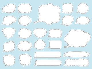 フレームセット＿シンプル吹き出し＿手描風＿文字なし