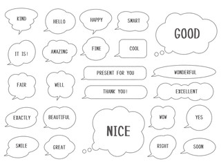 フレームセット＿シンプル吹き出し＿手描風線のみ