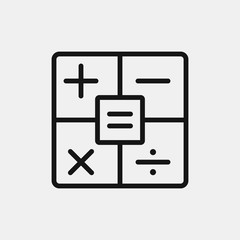 Calculator icon logo design. simple flat vector illustration