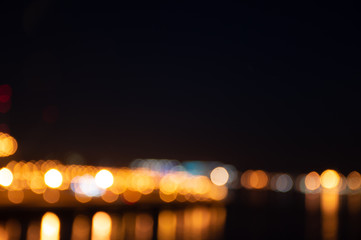 bridge with lights at night Finnish bay