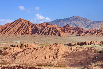 Lake Issyk kul in the tosor village area