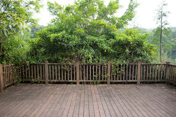 Red wooden floor in the scenery