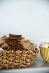 Bread in Beige Basket