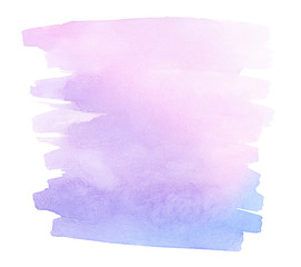 Obraz premium Multicolored watercolor stains in pastel colors with natural stains on a paper basis. Isolated frame for design hand-drawn by brush. Abstract unique background.