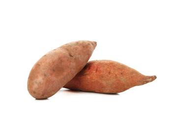 Sweet potato isolated on white background. Vegetables