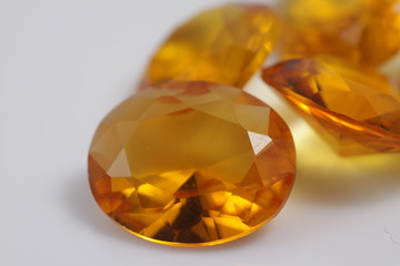 Close up shot of beautiful color crystal diamond - like beads for jewelry 