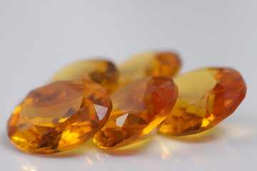 Close up shot of beautiful color crystal diamond - like beads for jewelry 