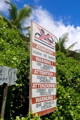 panneau de danger noyade