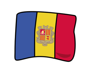 andorra flag country isolated icon