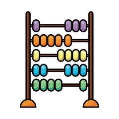 abacus child toy flat style icon