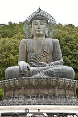Giant Buddha in Bhumisparsha Mudra Portrait, Seoraksan, Korea