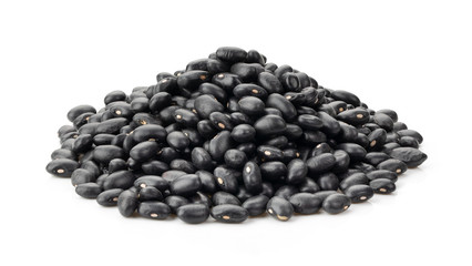 black beans isolated on white background