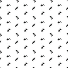 Insects linear pattern - vector seamless texture or background with bugs and beetles in thin line style