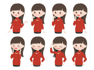 女性ポーズセット