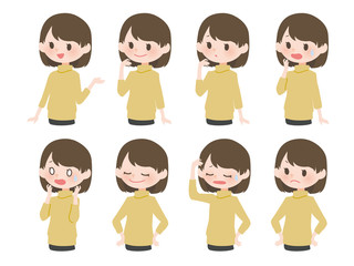 女性ポーズセット