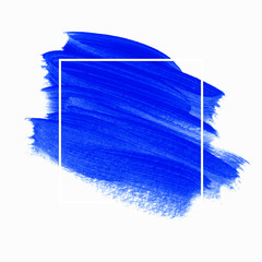 Beautiful blue paint abstract background vector with frame. Perfect paint design for sport poster, logo and sale banner.