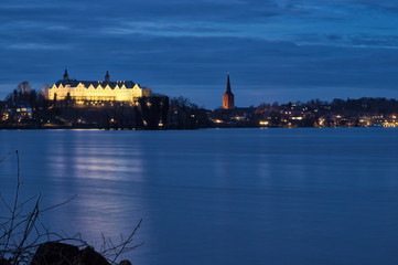 Plöner Schloss beleuchtet