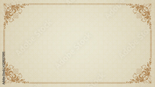 エレガントなフレーム 古紙 16 9 Canvas Print Canvas Prints ふわぷか