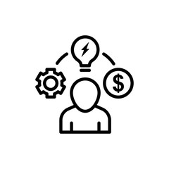 Business idea  vector  Icon Line Style Illustration 