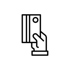 Credit Card  vector  Icon Line Style Illustration 