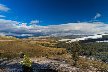 A valley at yellowstone NP in fall 2019
