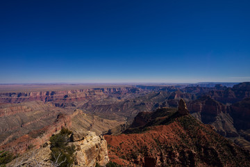 Overview at the north rim the amazing Grand Canyon