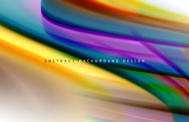 Abstract background - fluid color gradient waves, with dynamic motion line effect. Vector Illustration For Wallpaper, Banner, Background, Card, Book Illustration, landing page