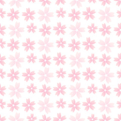 桜　シームレスパターン　パステルピンクB